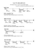 Description des pas : simple, simple tres, virar, virar tres