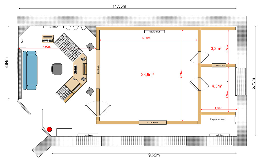 Plan de l'estúdio